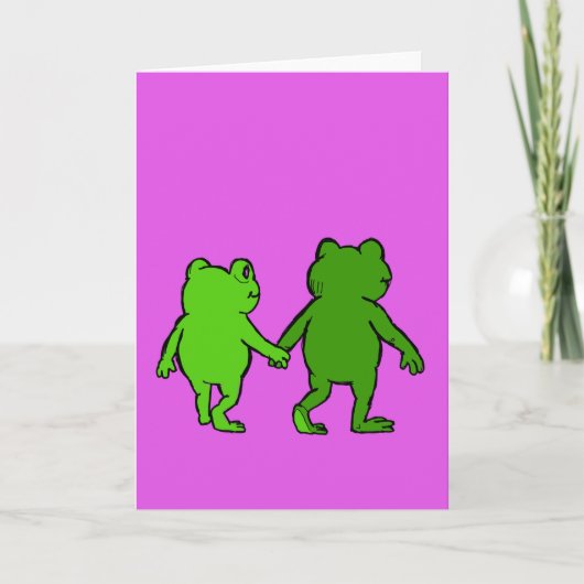 Cute Frog Whimsical Cartoon Friendship Card Karte (Vorderseite)