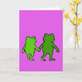 Cute Frog Whimsical Cartoon Friendship Card Karte (Gelbe Blume)