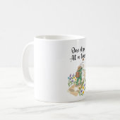 Cute Frog with Backpack One Step at a Time Kaffeetasse (Vorderseite Links)