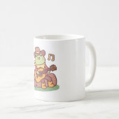 Cute Frog With Cowboy Hat and Guitar Kaffeetasse (VorderseiteRechts)