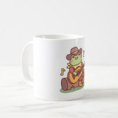 Cute Frog With Cowboy Hat and Guitar Kaffeetasse (Vorderseite Links)