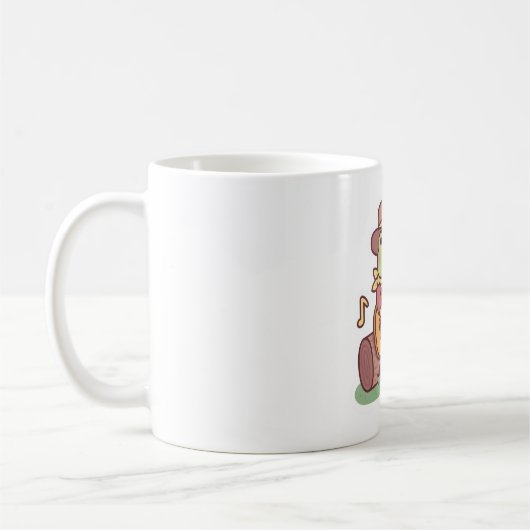 Cute Frog With Cowboy Hat and Guitar Kaffeetasse (Links)