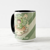Cute Froggy Coffee Tale Design Tasse (Vorderseite Links)