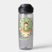 Cute Froggy Coffee Tale Design Trinkflasche (Rückseite)