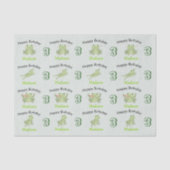 Cute Frogs in Lily Pond Birthday Kids Name Age Seidenpapier (Vorderseite)