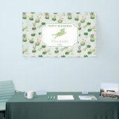 Cute Frogs in Lily Pond Kids Birthday Party Banner (Messeveranstaltung)
