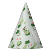 Cute Frogs in Lily Pond Kids Birthday Party Partyhütchen (Links)