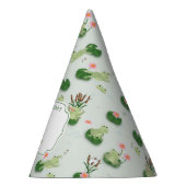 Cute Frogs in Lily Pond Kids Birthday Party Partyhütchen (Rechts)