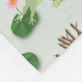 Cute Frogs in Lily Pond Nursery Gender Neutral Fleecedecke (Ecke)