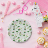 Cute Frogs in Lily Pond Pappteller (Party)