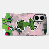 Cute Frogs – Kawaii Green Frog Phone Case (Rückseite (Horizontal))