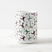 Cute Frogs Nature Floral Pattern Kaffeetasse (Mittel)