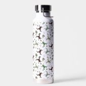 Cute Frogs Nature Floral Pattern Trinkflasche (Links)