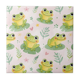 Cute frogs Pattern Fliese