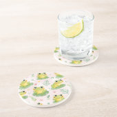 Cute frogs Pattern Getränkeuntersetzer (Seite)