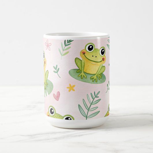 Cute frogs Pattern Kaffeetasse (Mittel)
