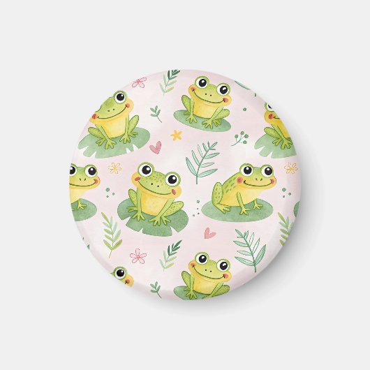 Cute frogs Pattern Magnet (Vorne)