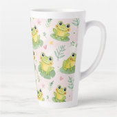 Cute frogs Pattern Milchtasse (Rechts)