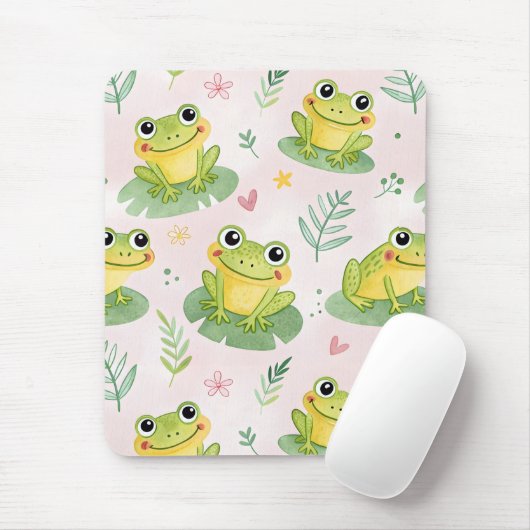 Cute frogs Pattern Mousepad (Mit Mouse)
