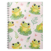 Cute frogs Pattern Notizblock (Vorderseite)