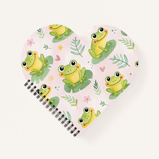 Cute frogs Pattern Notizblock (Vorderseite)