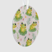 Cute frogs Pattern Ornament (Vorderseite)