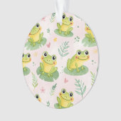 Cute frogs Pattern Ornament (Vorderseite)