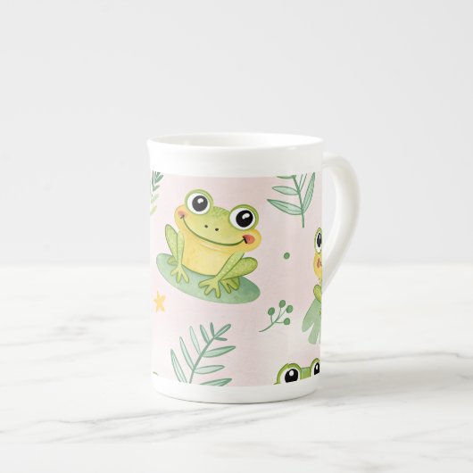 Cute frogs Pattern Porzellantasse (Vorderseite Rechts)