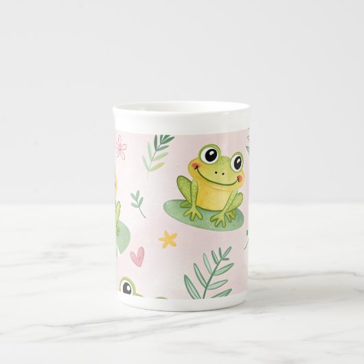 Cute frogs Pattern Porzellantasse (Vorderseite)