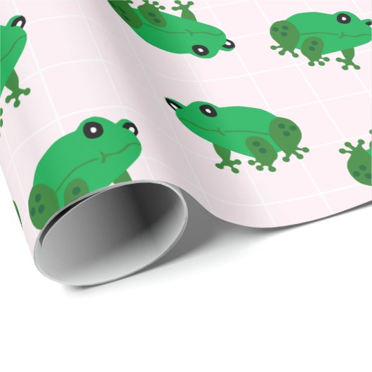 Cute Frogs Wrapping Paper Geschenkpapier (Rolleneckpunkt)