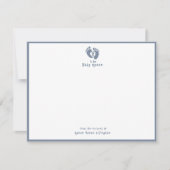 Cute From The Nursery of Blue Monogram Mitteilungskarte (Vorderseite)