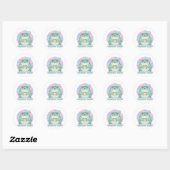 Cute Frosch Aufkleber Frosch beim Kaffeetrinken Lu (Blatt)