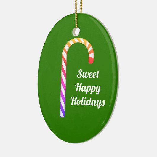 Cute Fruity Candy Cane Sweet Holidays Ornament (Links)