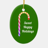 Cute Fruity Candy Cane Sweet Holidays Ornament (Vorne)