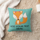 Cute-Fuchs-Mädchentext Kissen (Decke)