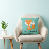 Cute-Fuchs-Mädchentext Kissen (Stuhl )