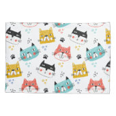 Cute fun cats pattern kids kissenbezug (Rückseite)