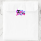 Cute fun coaster runder aufkleber (Tasche)