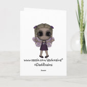 Cute Fun Gothic Fairy Happy Birthday 1 Karte (Rückseite)