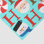 Cute Fun "Ho-Ho-Ho" Christmas Script Decoupage Seidenpapier (Detail)