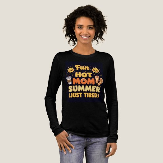 Cute fun hot mom summer (just tired) Tri-Blend shirt (Volle Vorderseite)