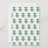 Cute Fun Robot Kid's Birthday Einladung (Rückseite)