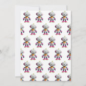 Cute Fun Robot Kid's Birthday Einladung (Rückseite)