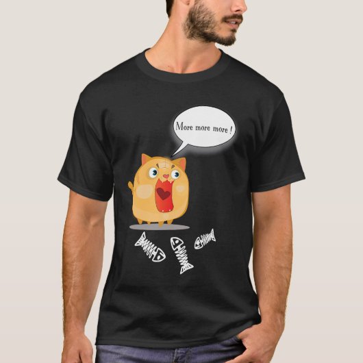 Cute fun & silly fat cat T-Shirt (Vorderseite)