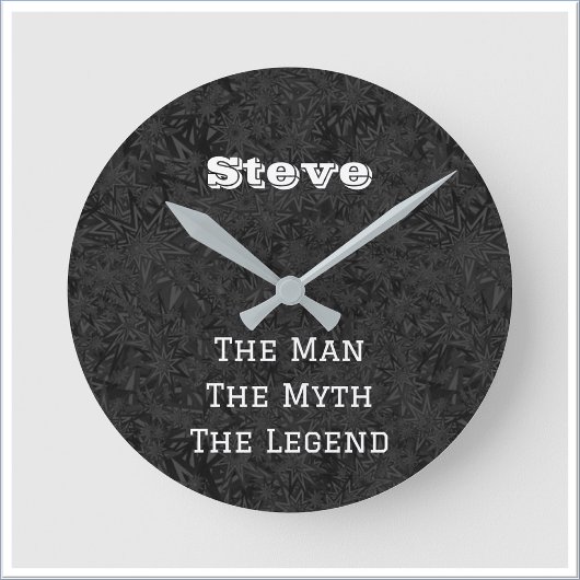 Cute Fun The Man The Myth The Legend Personalized Runde Wanduhr