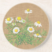 Cute Fun Vintage Chamomile Floral Getränkeuntersetzer (Vorne)