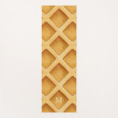 Cute Fun Waffle Pattern Monogram Yoga Mat Yogamatte (Vorderseite)