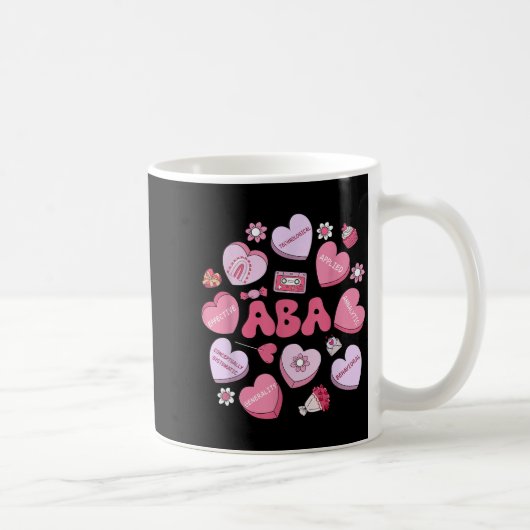 Cute Funny Aba Therapy Candy Heart Slp Behavior Va Kaffeetasse (Rechts)