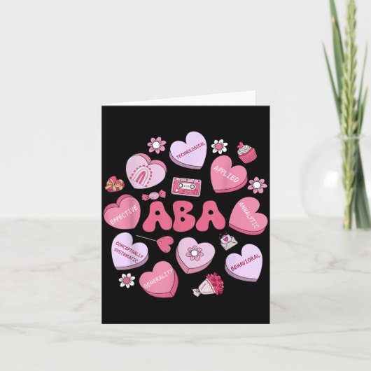 Cute Funny Aba Therapy Candy Heart Slp Behavior Va Karte (Vorderseite)