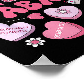 Cute Funny Aba Therapy Candy Heart Slp Behavior Va Poster (Ecke)